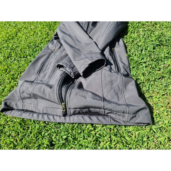 ANNE KLEIN GRAY ZIPPER HOODED JACKET COAT SIZE SMALL - Picture 6 of 9